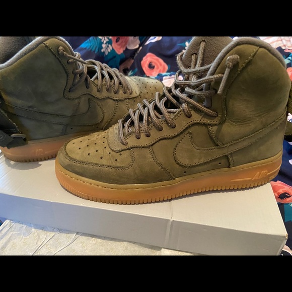 Army green high top Air Forces - Picture 2 of 6